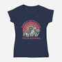 Highly Motivated To Do Nothing-Womens-V-Neck-Tee-glitchygorilla