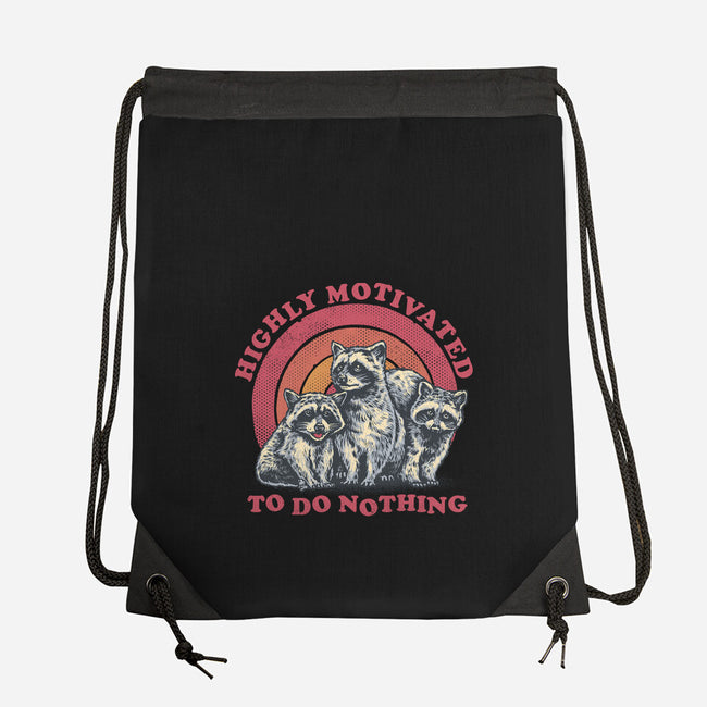Highly Motivated To Do Nothing-None-Drawstring-Bag-glitchygorilla
