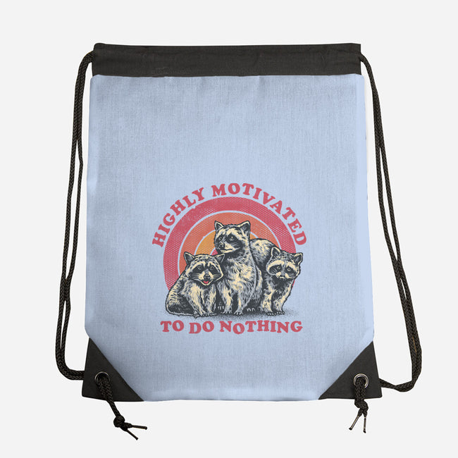 Highly Motivated To Do Nothing-None-Drawstring-Bag-glitchygorilla
