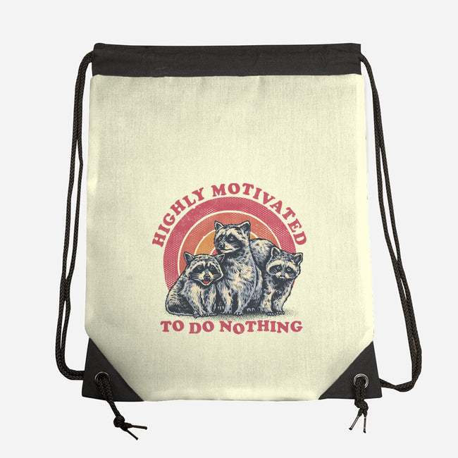 Highly Motivated To Do Nothing-None-Drawstring-Bag-glitchygorilla