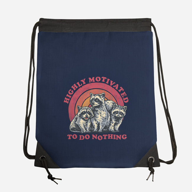 Highly Motivated To Do Nothing-None-Drawstring-Bag-glitchygorilla