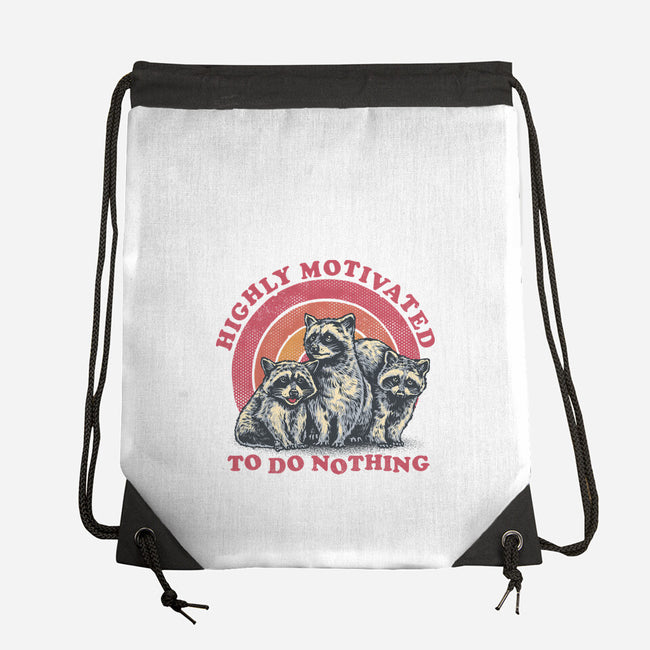 Highly Motivated To Do Nothing-None-Drawstring-Bag-glitchygorilla