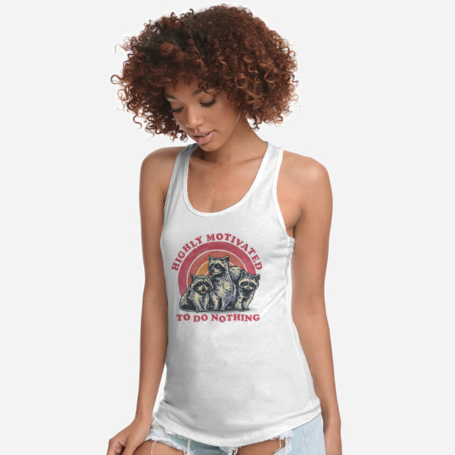 Highly Motivated To Do Nothing-Womens-Racerback-Tank-glitchygorilla