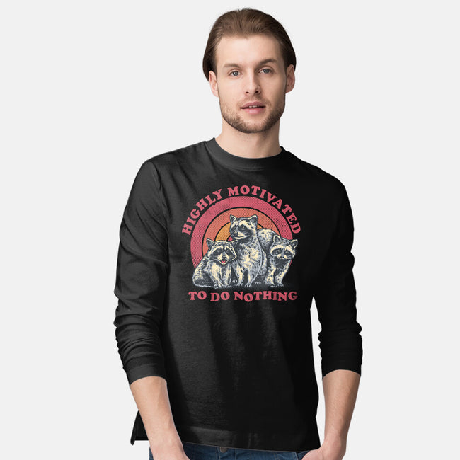 Highly Motivated To Do Nothing-Mens-Long Sleeved-Tee-glitchygorilla