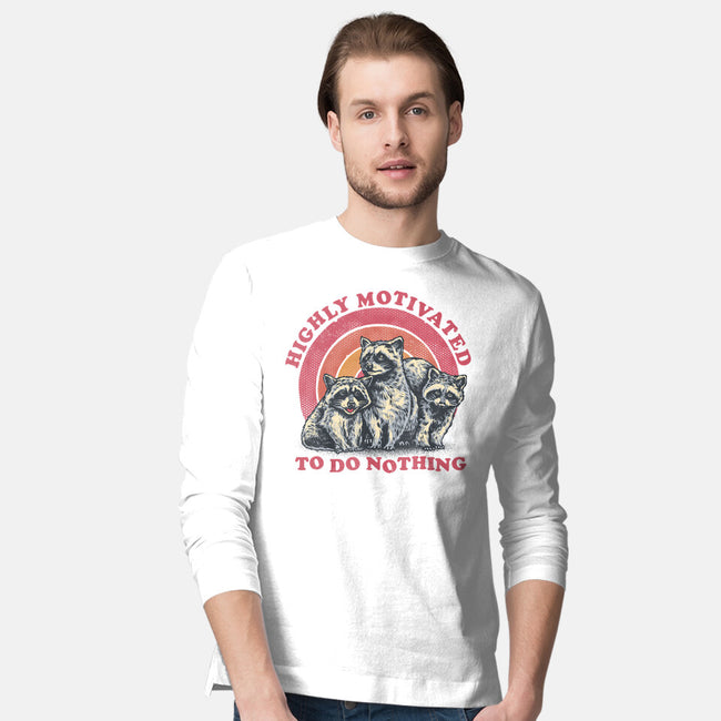 Highly Motivated To Do Nothing-Mens-Long Sleeved-Tee-glitchygorilla