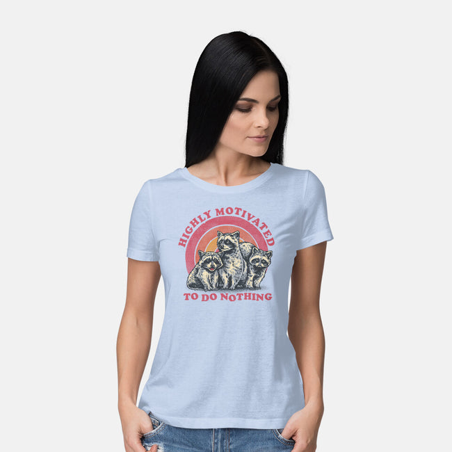 Highly Motivated To Do Nothing-Womens-Basic-Tee-glitchygorilla