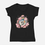 Love Meow-Womens-V-Neck-Tee-Freecheese