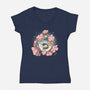 Love Meow-Womens-V-Neck-Tee-Freecheese