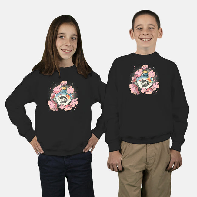 Love Meow-Youth-Crew Neck-Sweatshirt-Freecheese