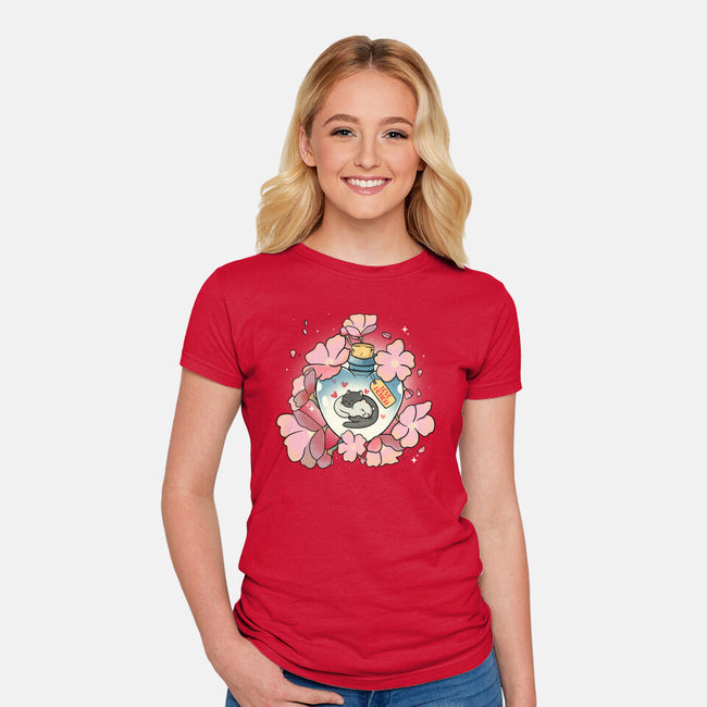 Love Meow-Womens-Fitted-Tee-Freecheese
