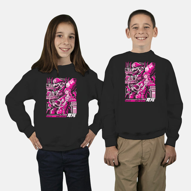 Turtle Destroyer-Youth-Crew Neck-Sweatshirt-arace