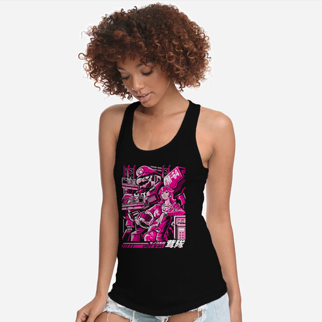 Turtle Destroyer-Womens-Racerback-Tank-arace