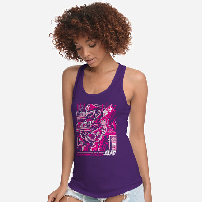 Turtle Destroyer-Womens-Racerback-Tank-arace