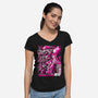 Turtle Destroyer-Womens-V-Neck-Tee-arace
