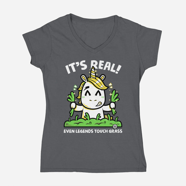Even Legends Touch Grass-Womens-V-Neck-Tee-krisren28