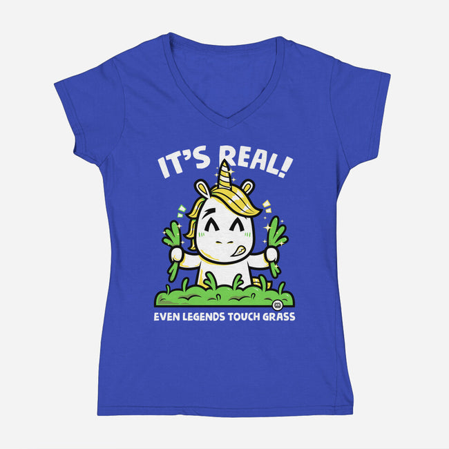 Even Legends Touch Grass-Womens-V-Neck-Tee-krisren28
