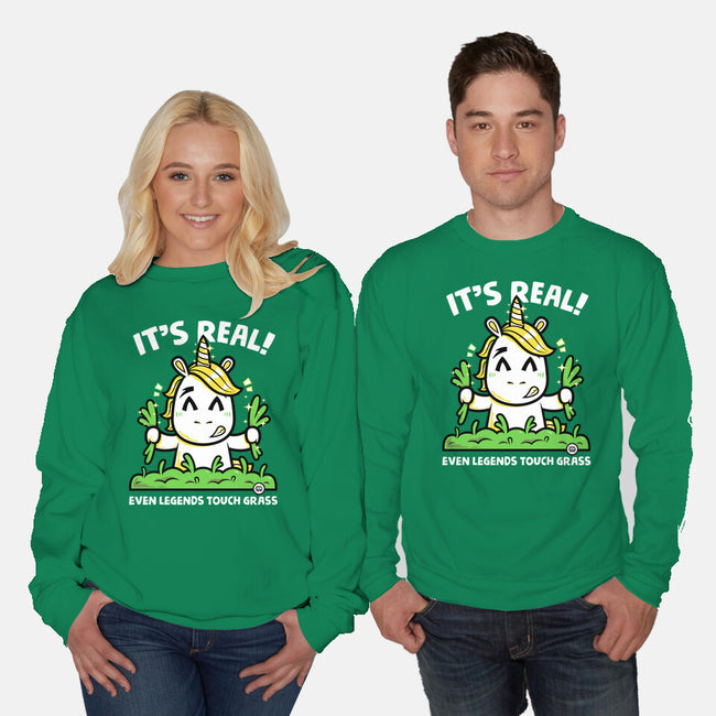 Even Legends Touch Grass-Unisex-Crew Neck-Sweatshirt-krisren28