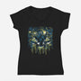 Starry Giant-Womens-V-Neck-Tee-zascanauta