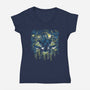 Starry Giant-Womens-V-Neck-Tee-zascanauta