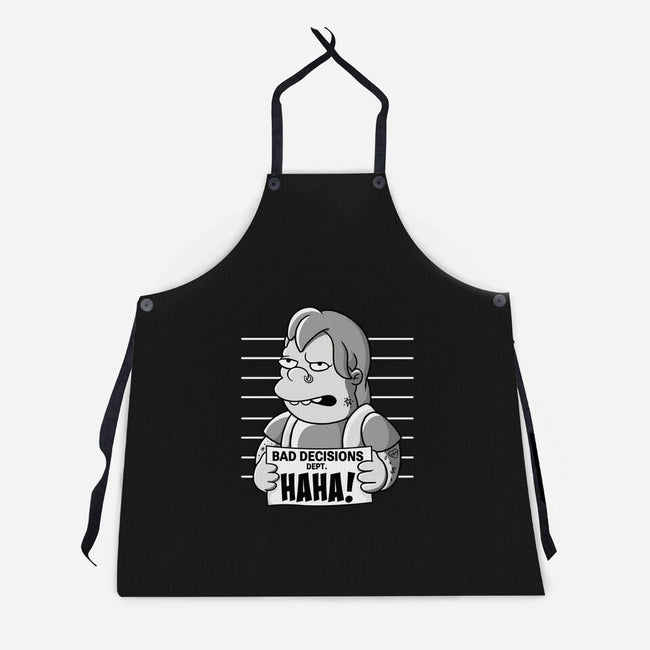 Bad Decisions Dept-Unisex-Kitchen-Apron-leepianti