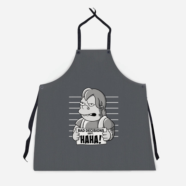 Bad Decisions Dept-Unisex-Kitchen-Apron-leepianti
