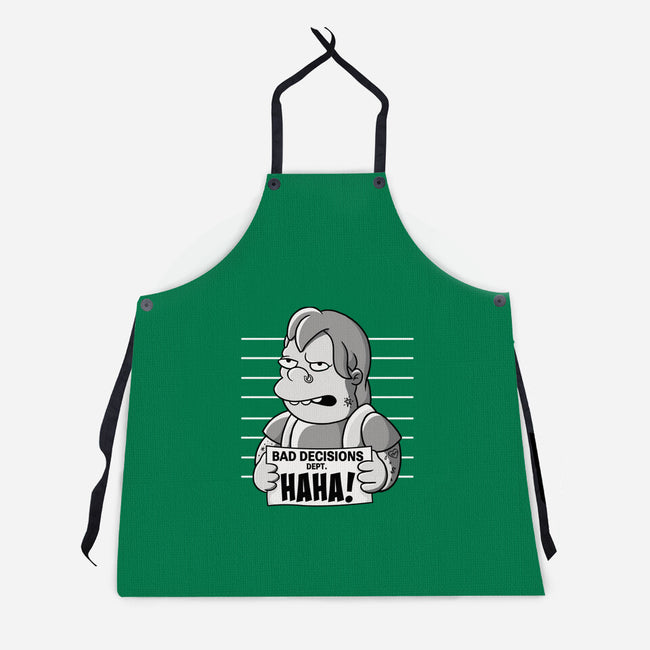 Bad Decisions Dept-Unisex-Kitchen-Apron-leepianti