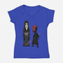 Stupid Darkside-Womens-V-Neck-Tee-pigboom
