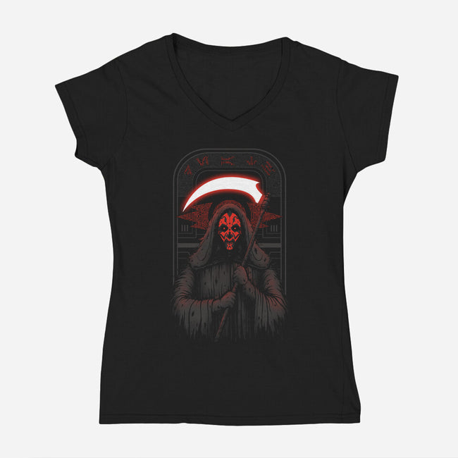 Death Maul-Womens-V-Neck-Tee-pigboom