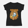 Feed Your Head-Womens-V-Neck-Tee-imisko