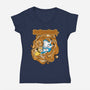 Feed Your Head-Womens-V-Neck-Tee-imisko