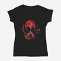 Gothic Horror-Womens-V-Neck-Tee-zascanauta