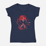 Gothic Horror-Womens-V-Neck-Tee-zascanauta