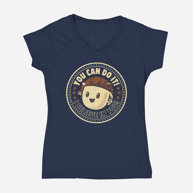 Emotional Support Espresso Shot-Womens-V-Neck-Tee-tobefonseca