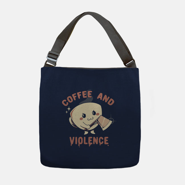 Coffee And Violence-None-Adjustable Tote-Bag-tobefonseca