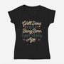 Well Done For Being Born Many Years Ago-Womens-V-Neck-Tee-tobefonseca