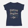 Well Done For Being Born Many Years Ago-Womens-V-Neck-Tee-tobefonseca