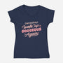 I Accidentally Woke Up Gorgeous Again-Womens-V-Neck-Tee-tobefonseca