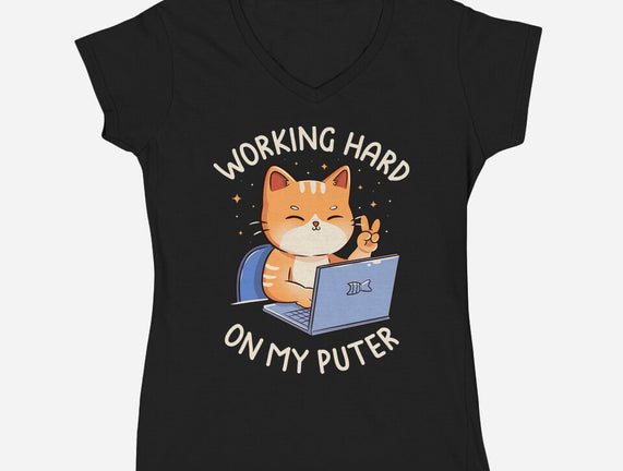 Working Hard On My Puter