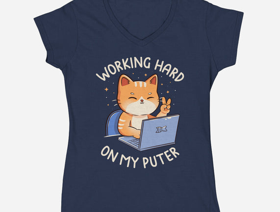 Working Hard On My Puter