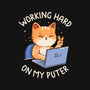 Working Hard On My Puter-Unisex-Baseball-Tee-tobefonseca