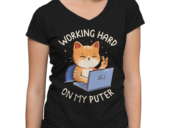 Working Hard On My Puter