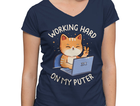 Working Hard On My Puter