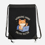 Working Hard On My Puter-None-Drawstring-Bag-tobefonseca