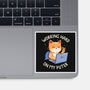 Working Hard On My Puter-None-Glossy-Sticker-tobefonseca