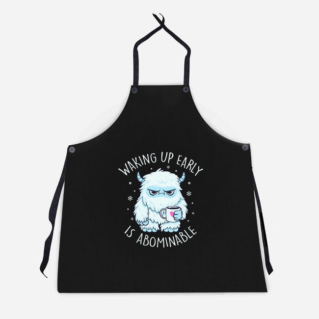 Waking Up Early Is Abominable-Unisex-Kitchen-Apron-tobefonseca