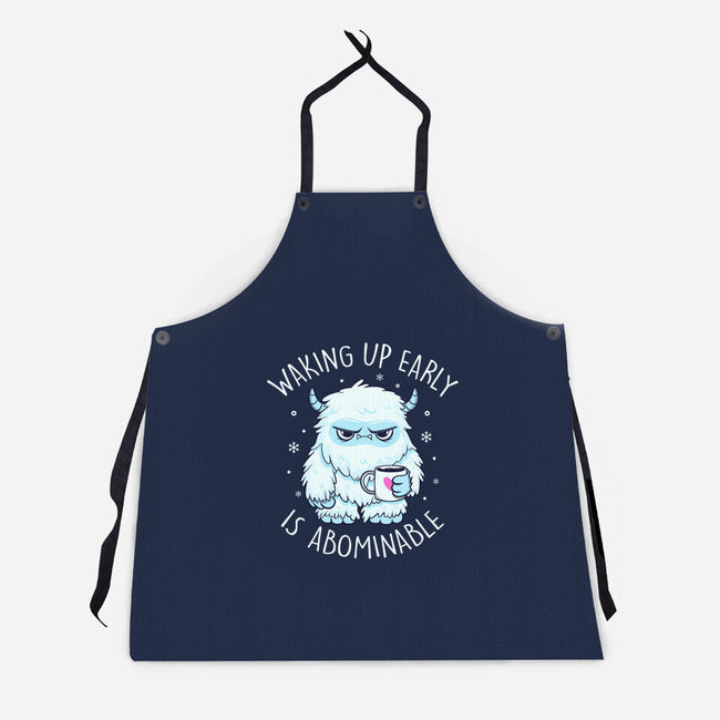 Waking Up Early Is Abominable-Unisex-Kitchen-Apron-tobefonseca