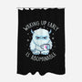 Waking Up Early Is Abominable-None-Polyester-Shower Curtain-tobefonseca