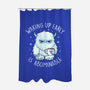 Waking Up Early Is Abominable-None-Polyester-Shower Curtain-tobefonseca