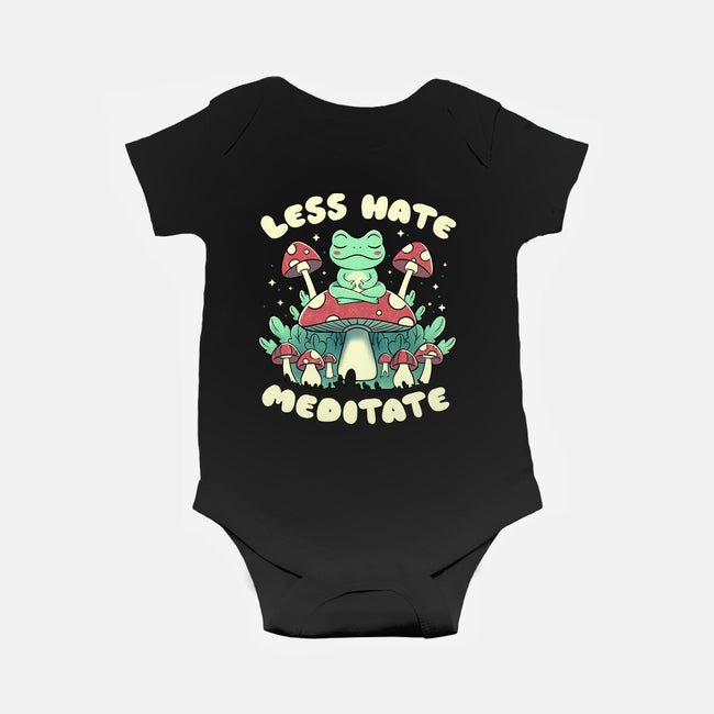 Less Hate Meditate-Baby-Basic-Onesie-tobefonseca