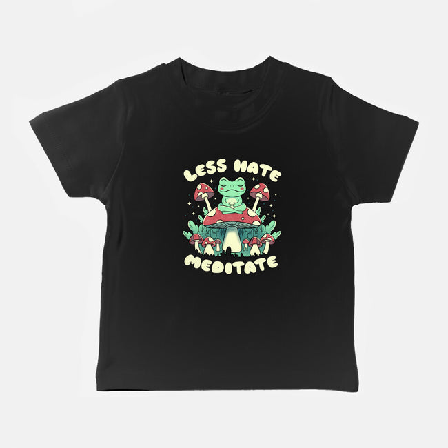 Less Hate Meditate-Baby-Basic-Tee-tobefonseca